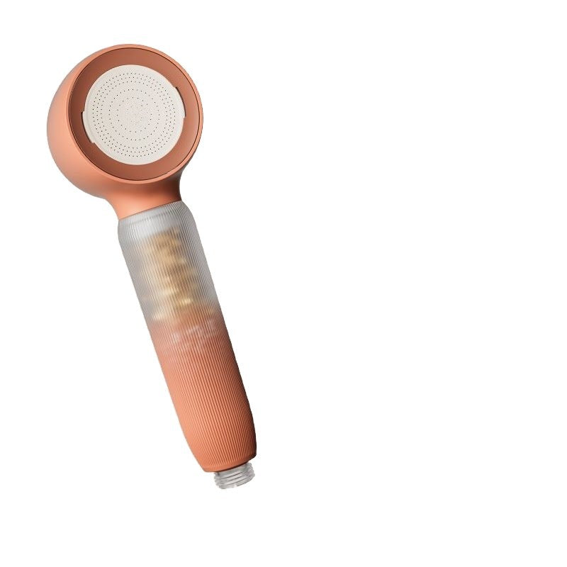 Softfall filtered showerhead, chrome finish, with the replaceable filter cartridge visible inside the handle